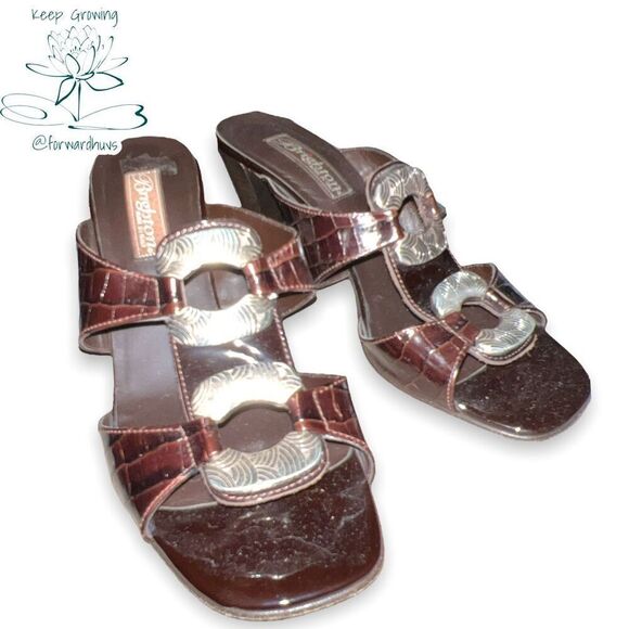 Brighton Ritz 3” Heel Sandals Size 7.5 - Picture 1 of 8